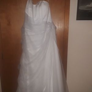 Wedding dress and sequin veil